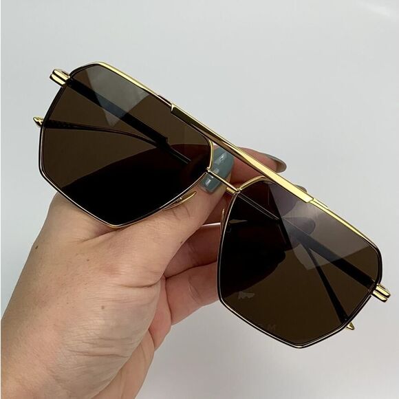 NEW Bottega Veneta Sunglasses BV1012S 003 Gold Brown Unisex Authentic